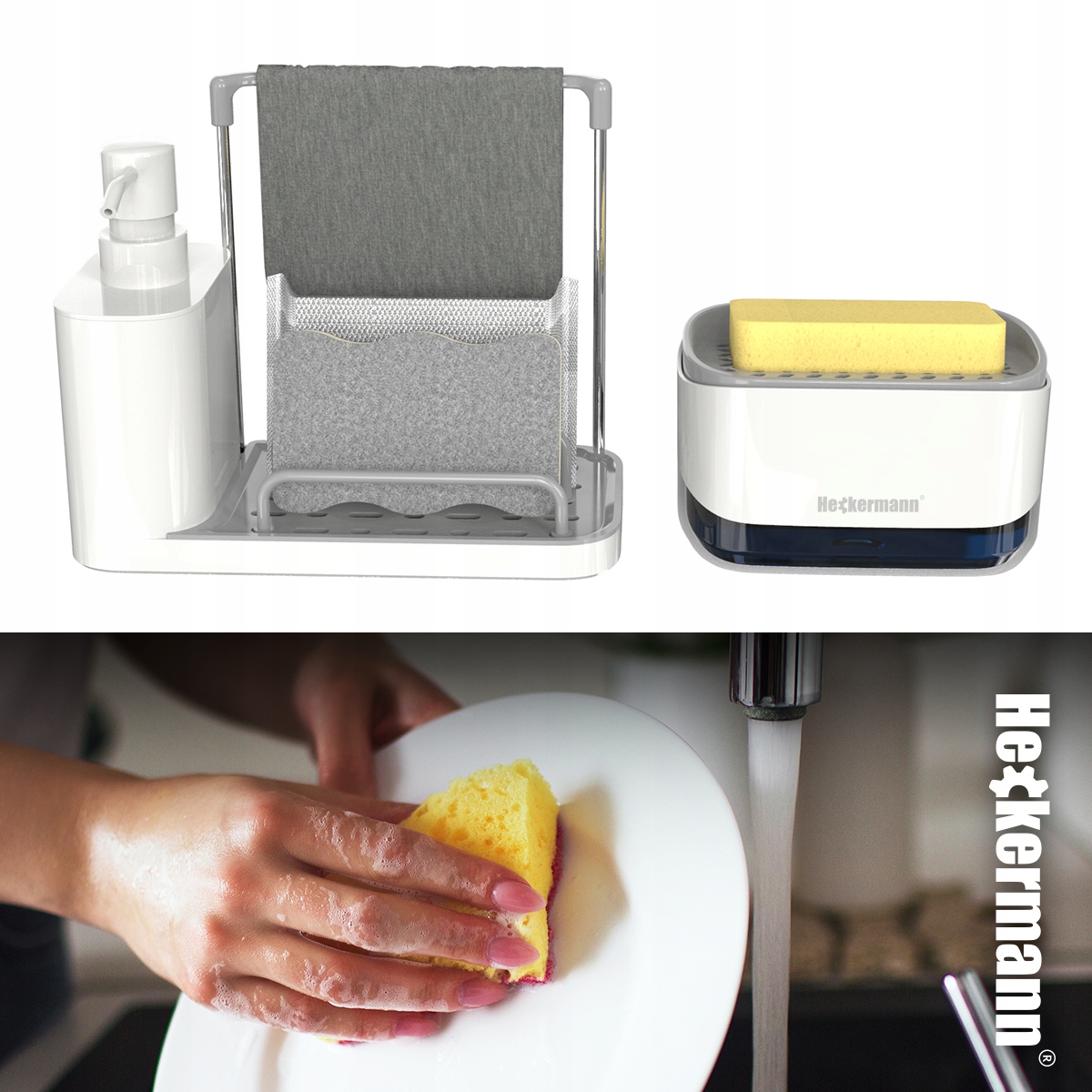 Kuchenny dozownik płynu Heckermann KH20039 Biały Pojemność 200 ml