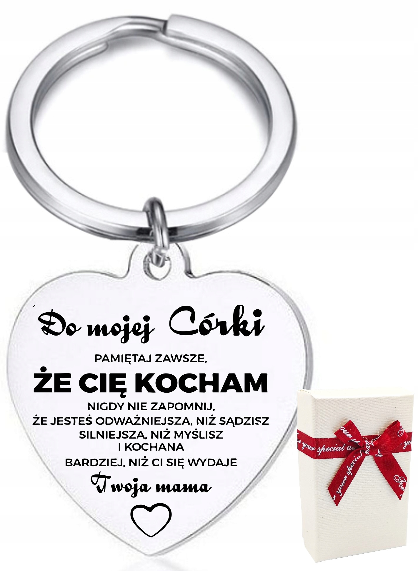 

Breloczek Brelok Serce Z Grawerem Dla Córki