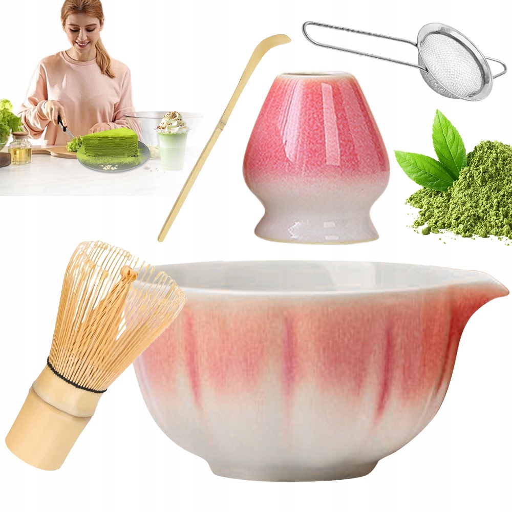 Levně Sada 5 Misky Misek Na Matcha Čaj A Bambusového Nářadí