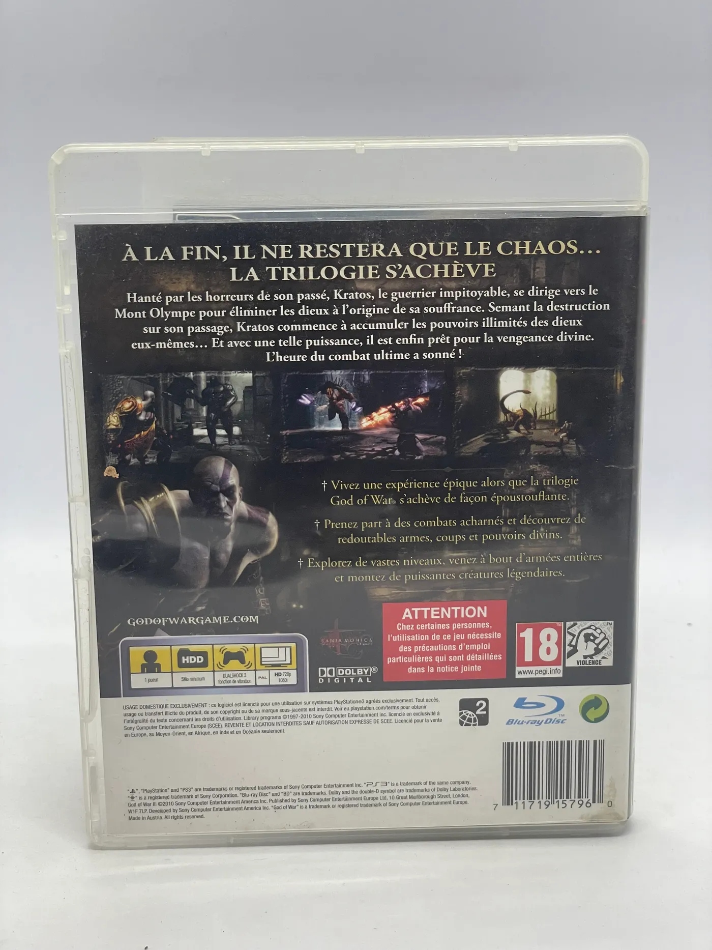 God of War 3 PS3 Platforma PlayStation 3 (PS3)