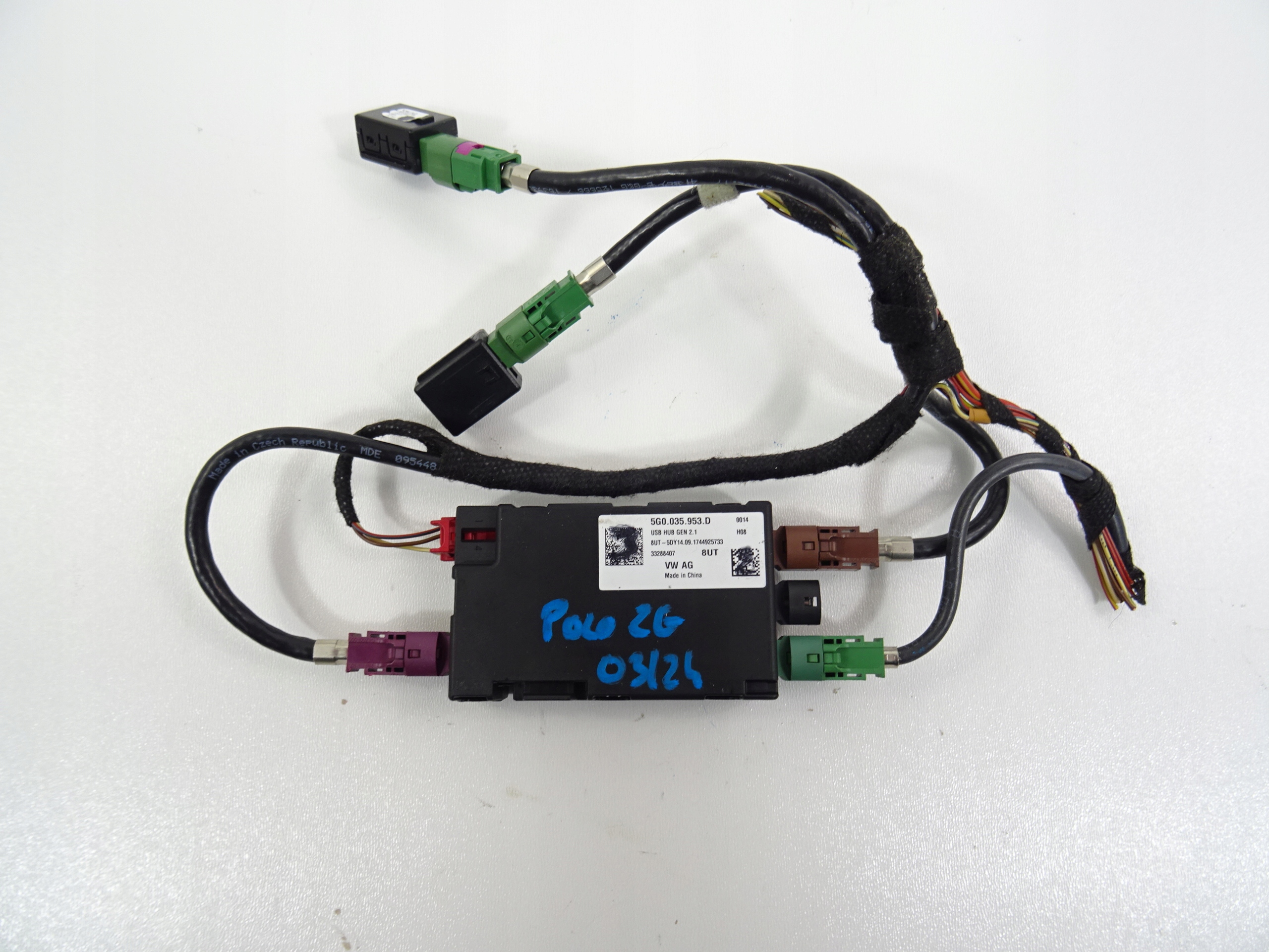 VW POLO 2G MODUŁ STEROWNIK USB KOSTKA 5G0035953D Numer katalogowy części 5G0035953D