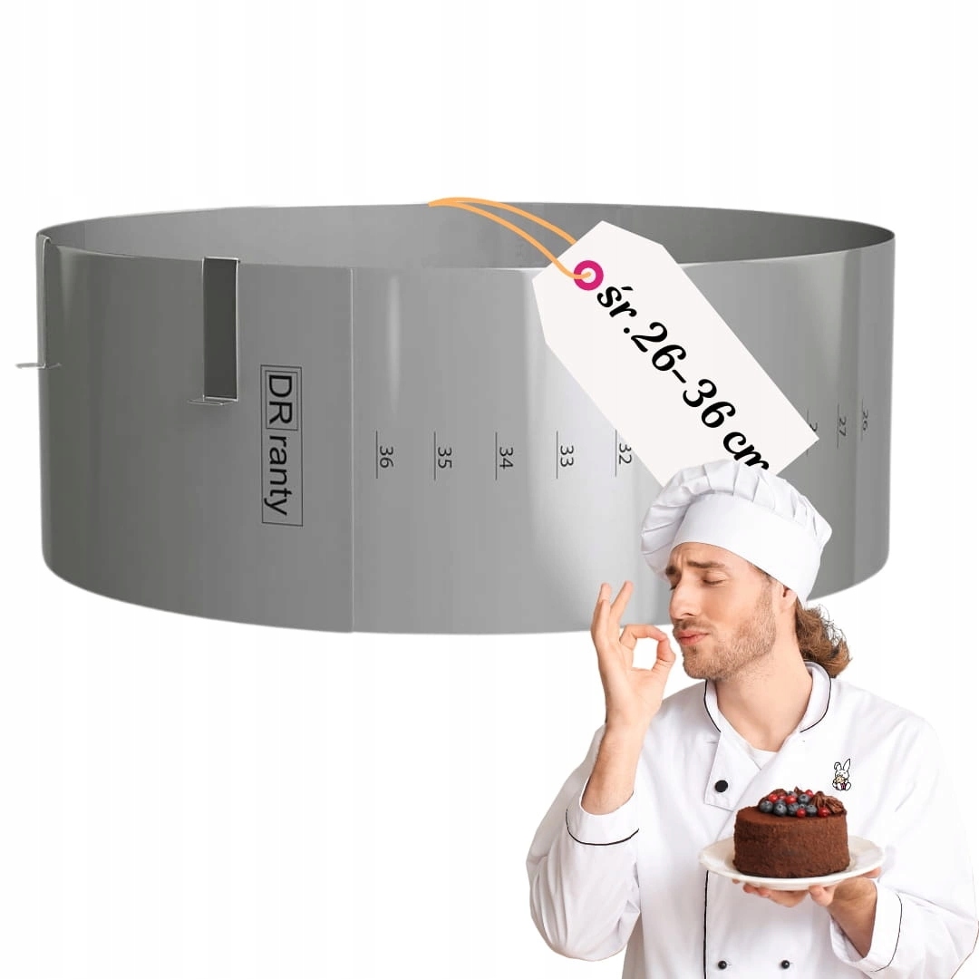 Regulowany rant z podziałką, h12cm śr 26-36 cm Dr ranty