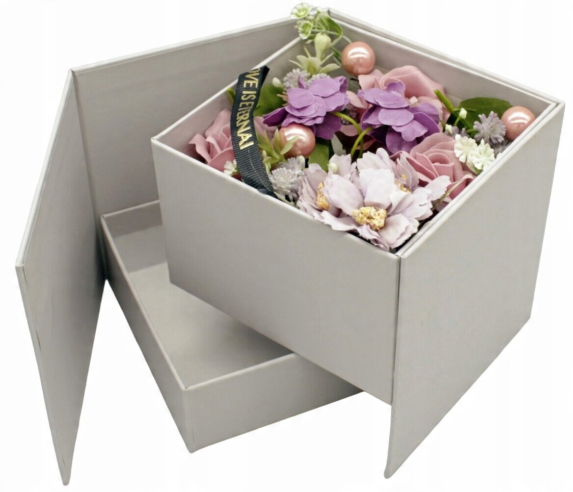 

Kwiaty mydlane w pudełku róże flowerbox