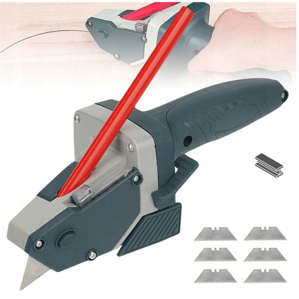 Sada 6 Čepelí Na Sádrokarton, Lehké Pisářské Pero Nůž Dřevěnové Kartonové Propiska