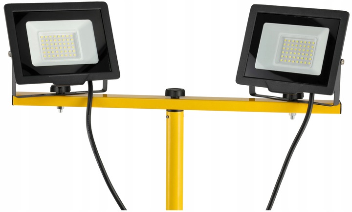 Led Pracovní Lampa 2x100W s kabelem stativ 140 Cm Barva Studená 6000K IP65