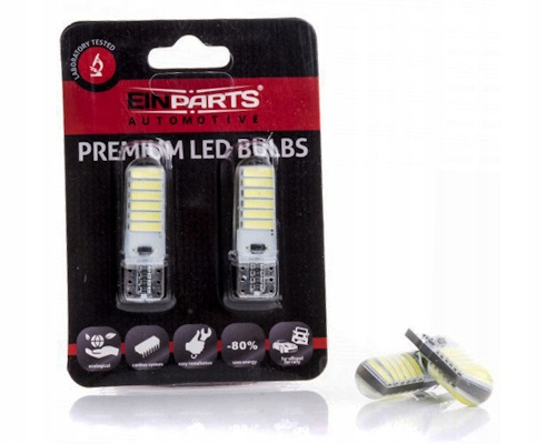 Einparts Żarówki W5W T10 12 Smd Led Canbus 6000K