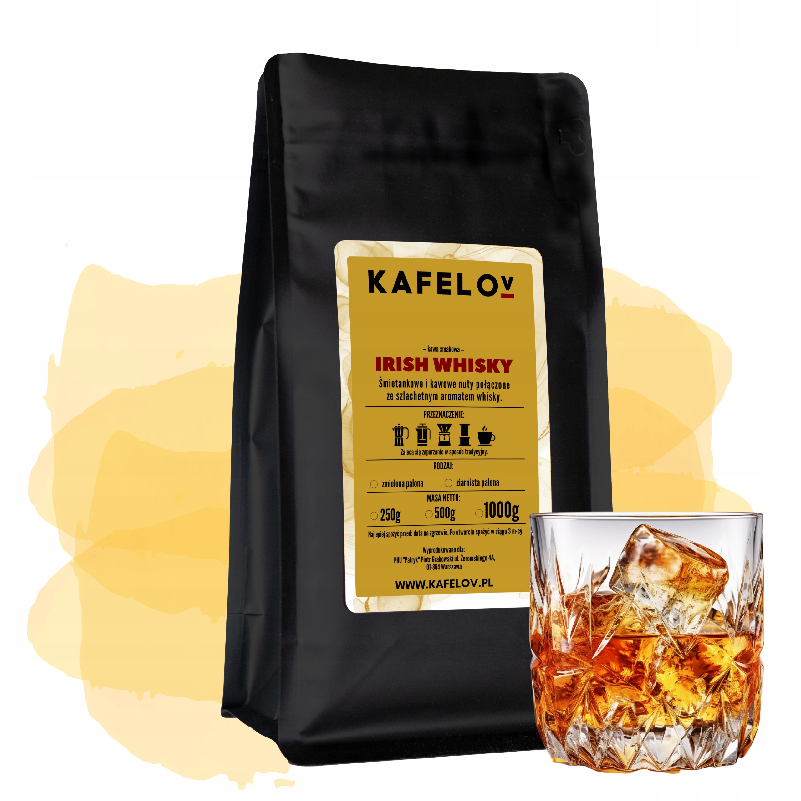 Irish Whisky káva 1 kg zrnková čerstvě pražená arabika