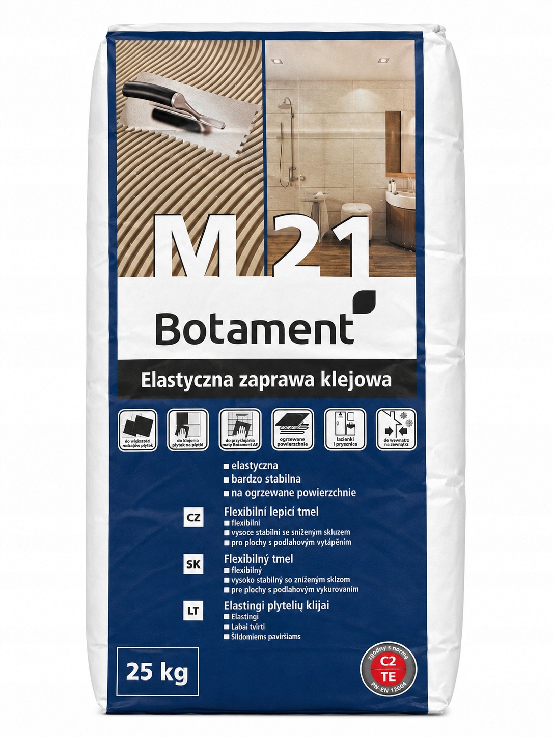 Klej do płytek zaprawa klejąca elastyczna M21 Botament 25 Kg
