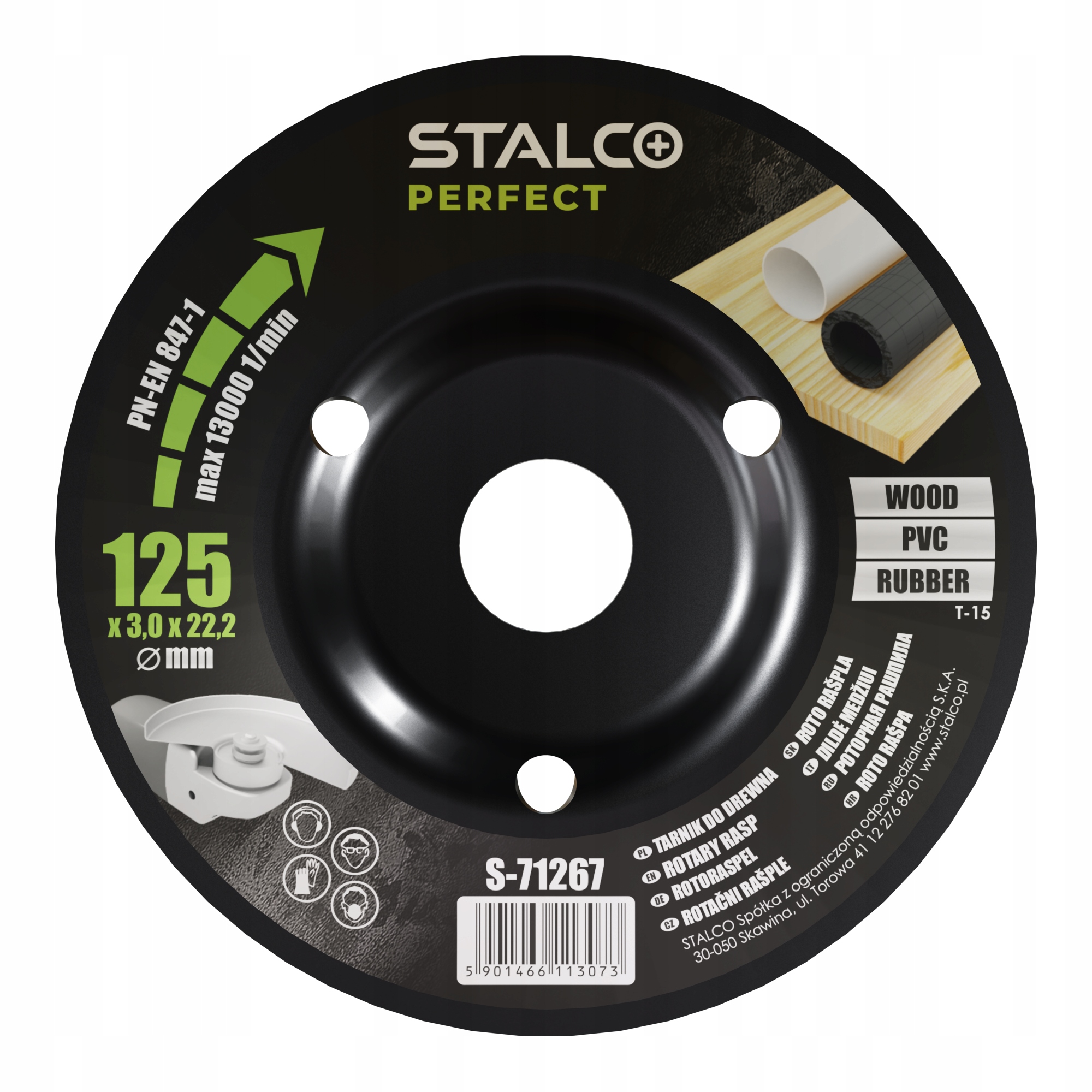 Šikmý Pilník Pro Úhlovou Brusku 125 MM Stalco