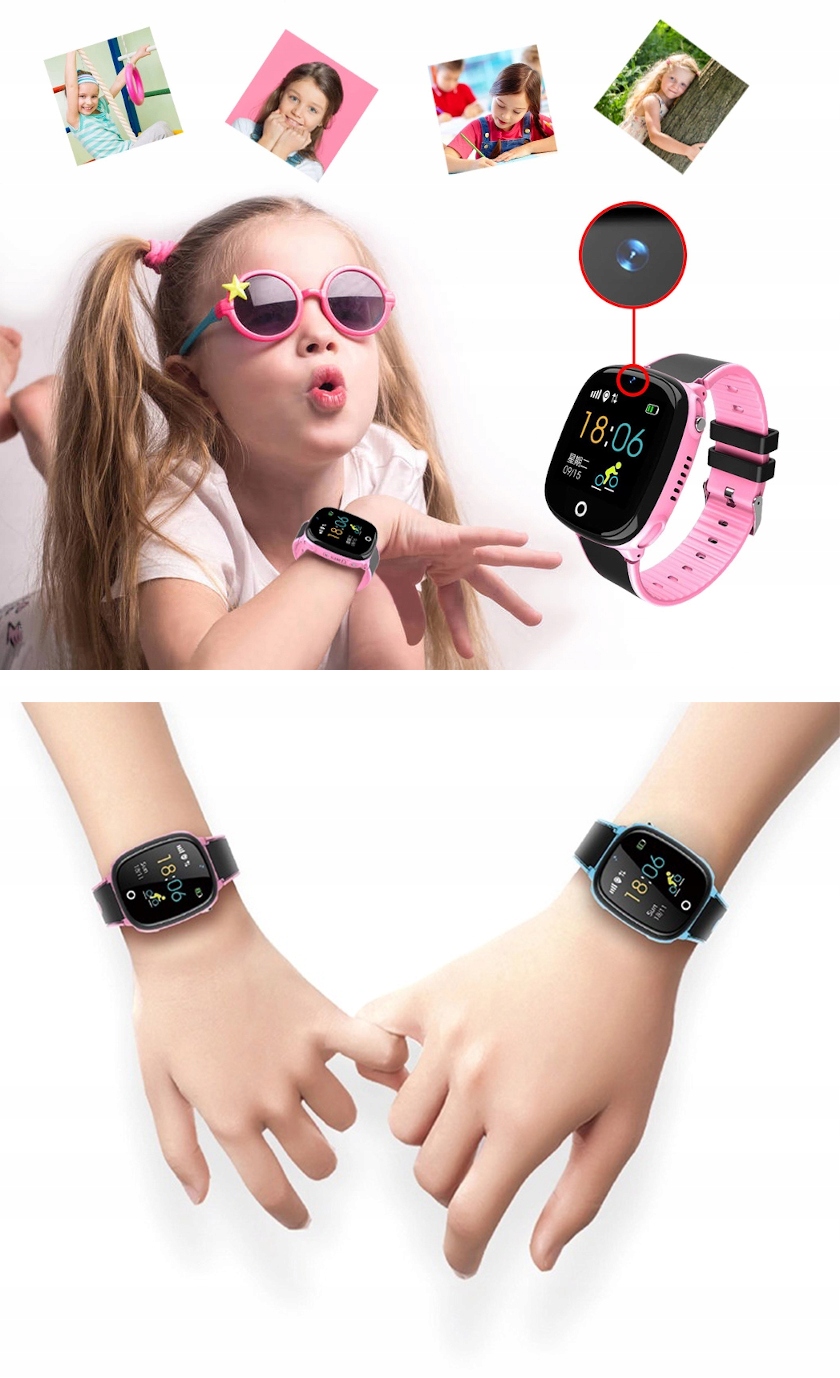 SMARTWATCH ZEGAREK DZIECI SIM LOKALIZATOR GPS LBS Wodoszczelność tak