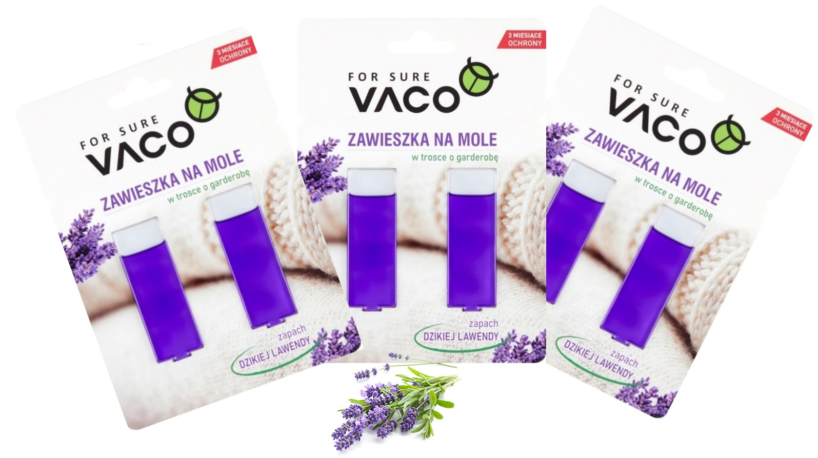 

Vaco Żelowa Zawieszka Na Mole Lawenda 3 opak.