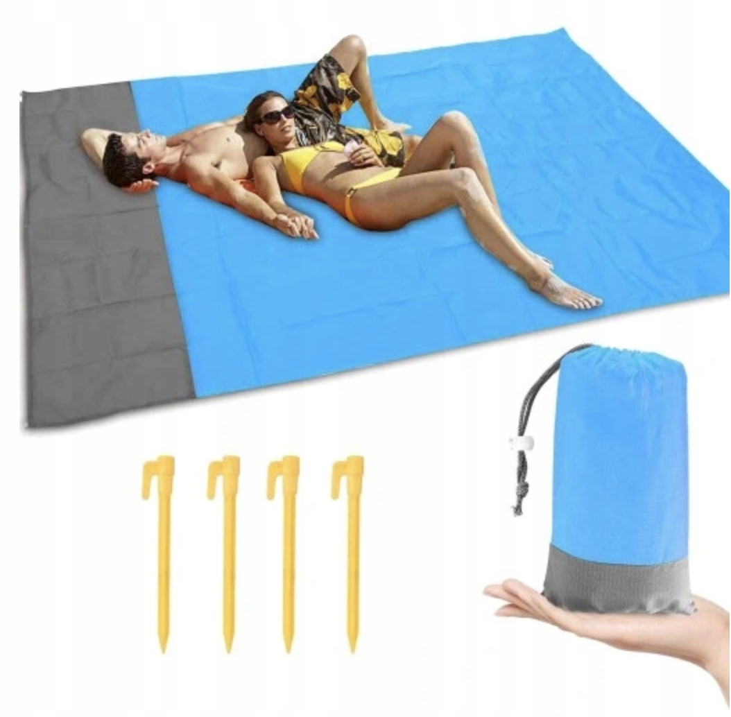 

Mata plażowa piknikowa 200 x 140 Niebieska