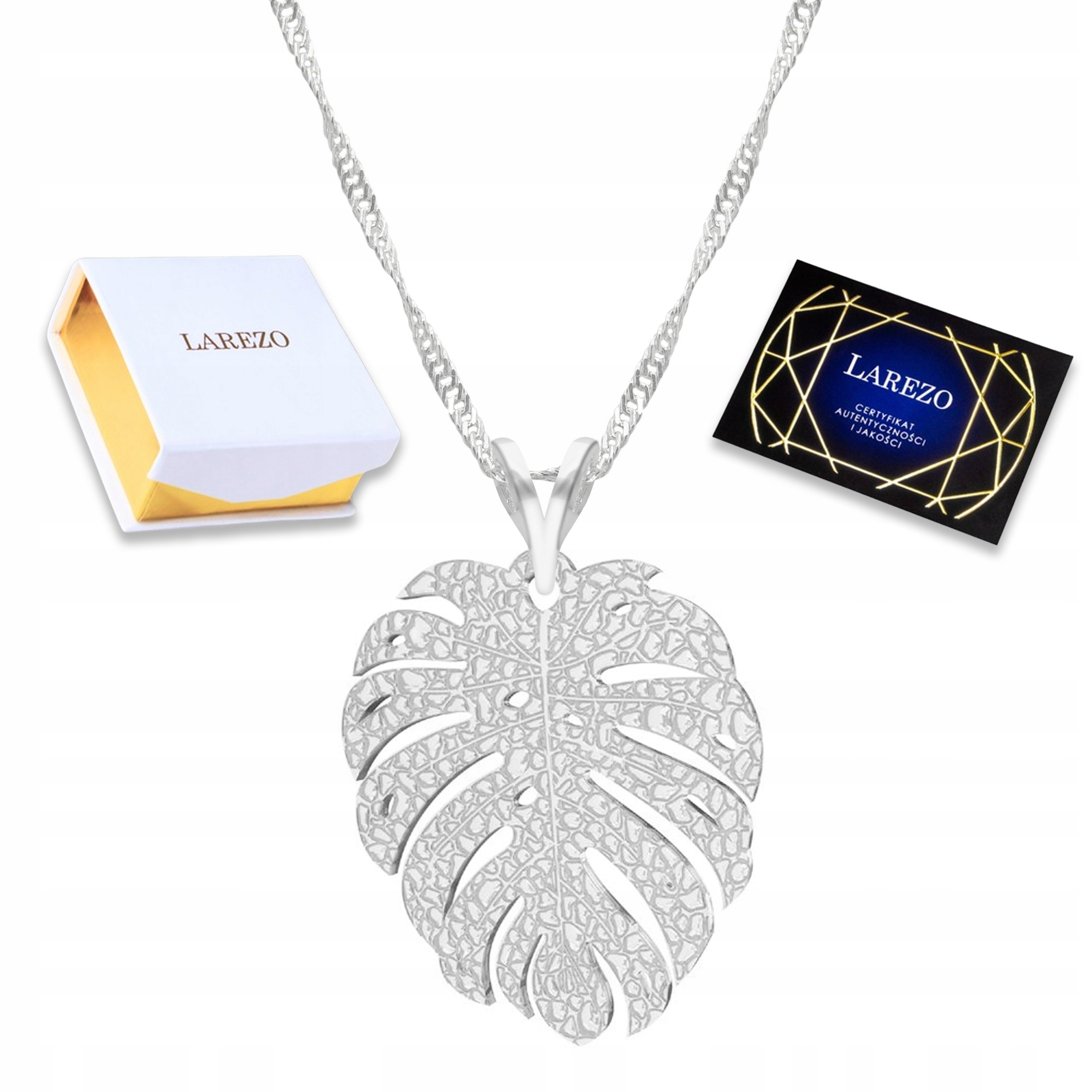 Náhrdelník Stříbrný list s lístkem Příroda Rostlina Stříbro 925