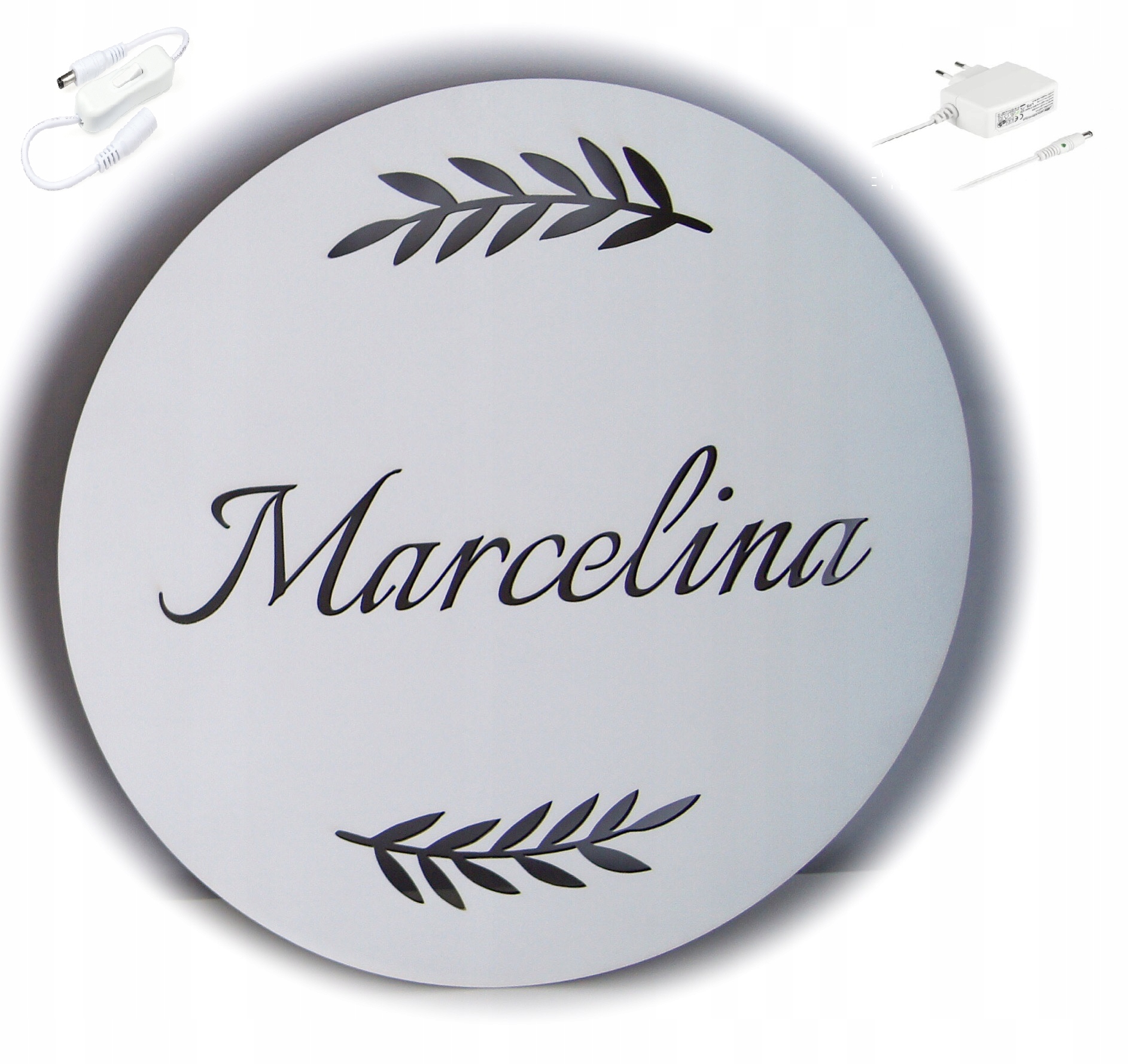 

Lampka nocna Led 37 cm Imię na kablu