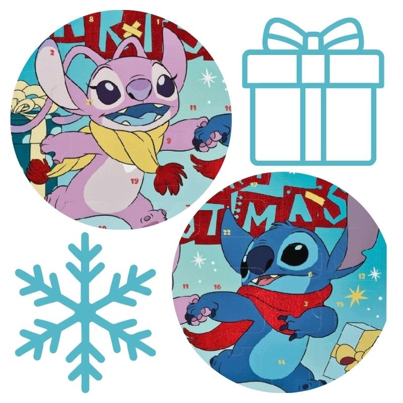 Адвент-календарь Disney Lilo & Stitch, 24 сюрприза: канцелярия, наклейки, пазлы — фото 5
