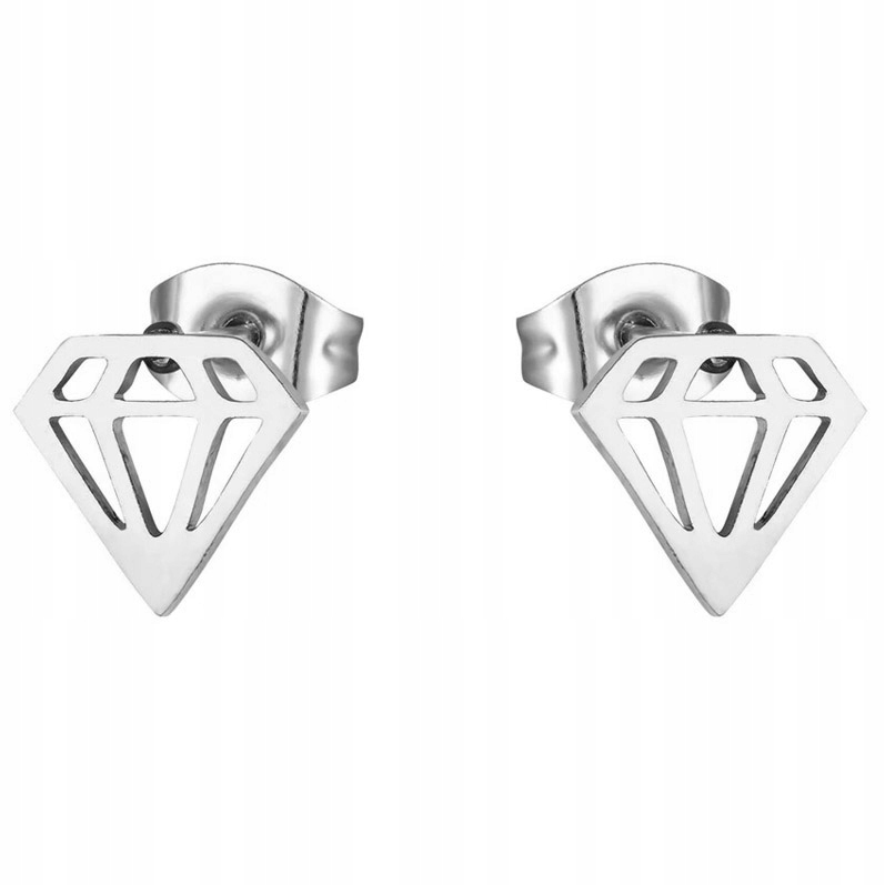 

Kolczyki Srebrne Stal 316L Diament K39