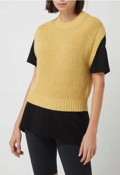 S.OLIVER KAMIZELKA DAMSKA DZIANINOWA ŻÓŁTA