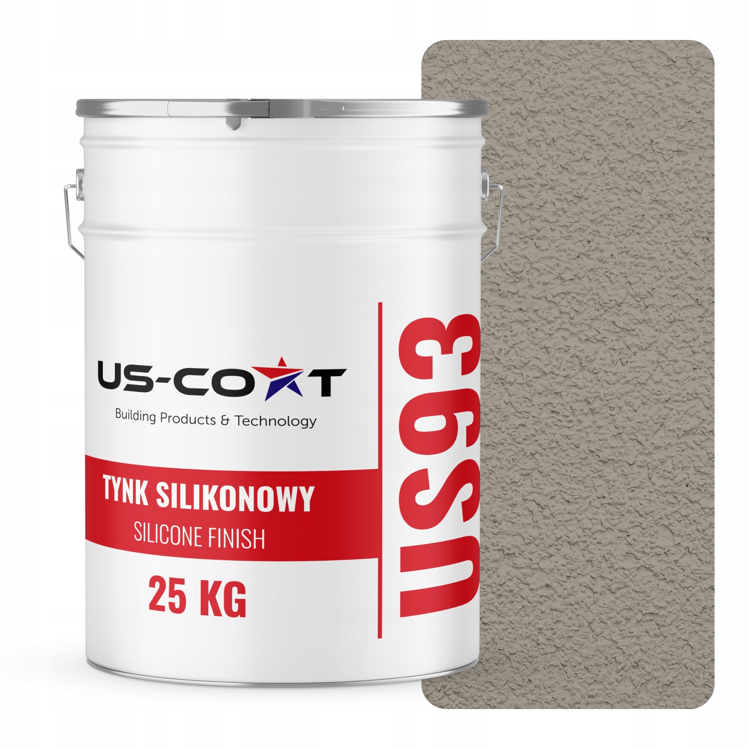 Silikonová Fasádní Omítka Šedá Teplá F293 25 Kg Beránek Granulace 1.5 mm