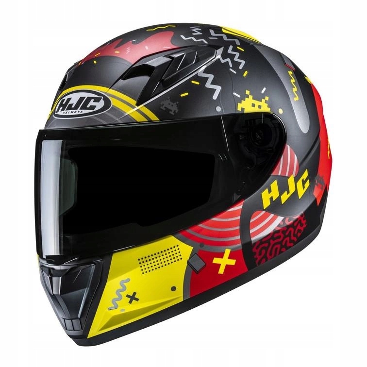 Detská motocyklová prilba Hjc Y10 Mika Black/yellow čierna žltá Darčeky