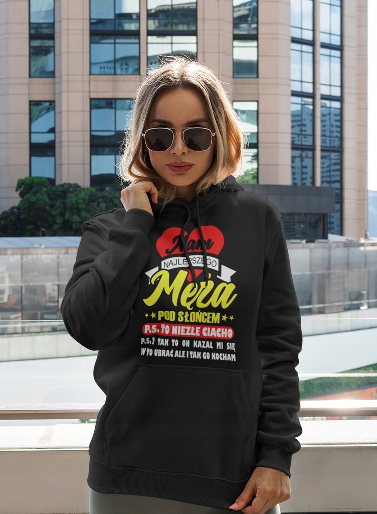 BLUZA KANGURKA FAJNY PREZENT NAJLEPSZY MĄŻ Rozmiar one size