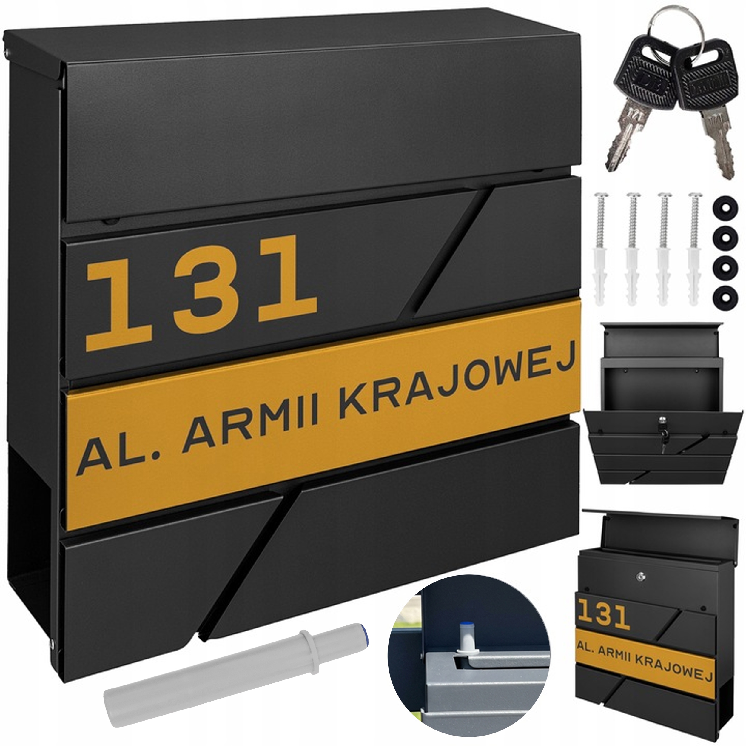 Poštovní Schránka Černá Novinová Zlatý Vzor