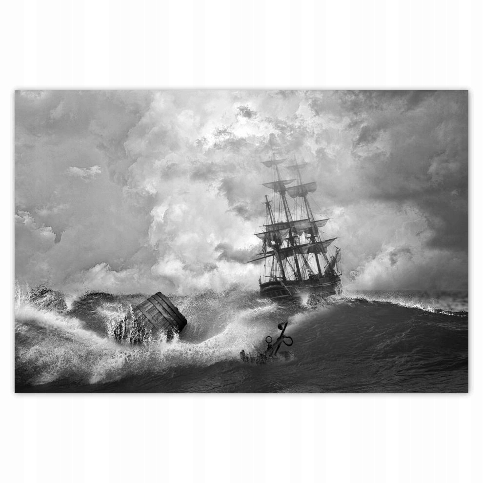 

Plakaty 60x40 Sztorm Morze Okręt Pejzaż