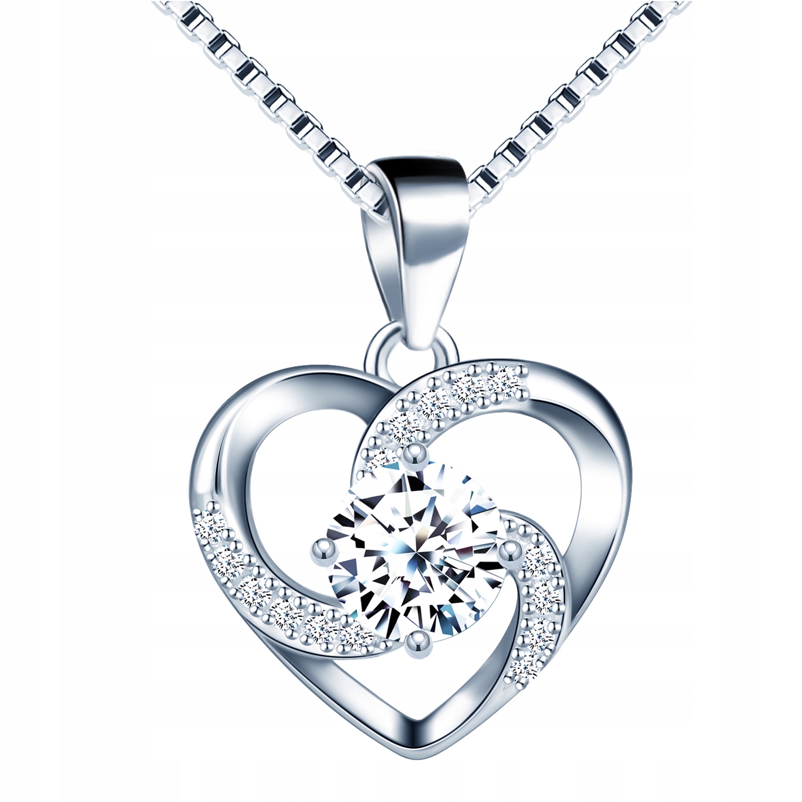 Stříbrný Náhrdelník Řetízek S Přívěskem Stříbro 925 Na Valentýna