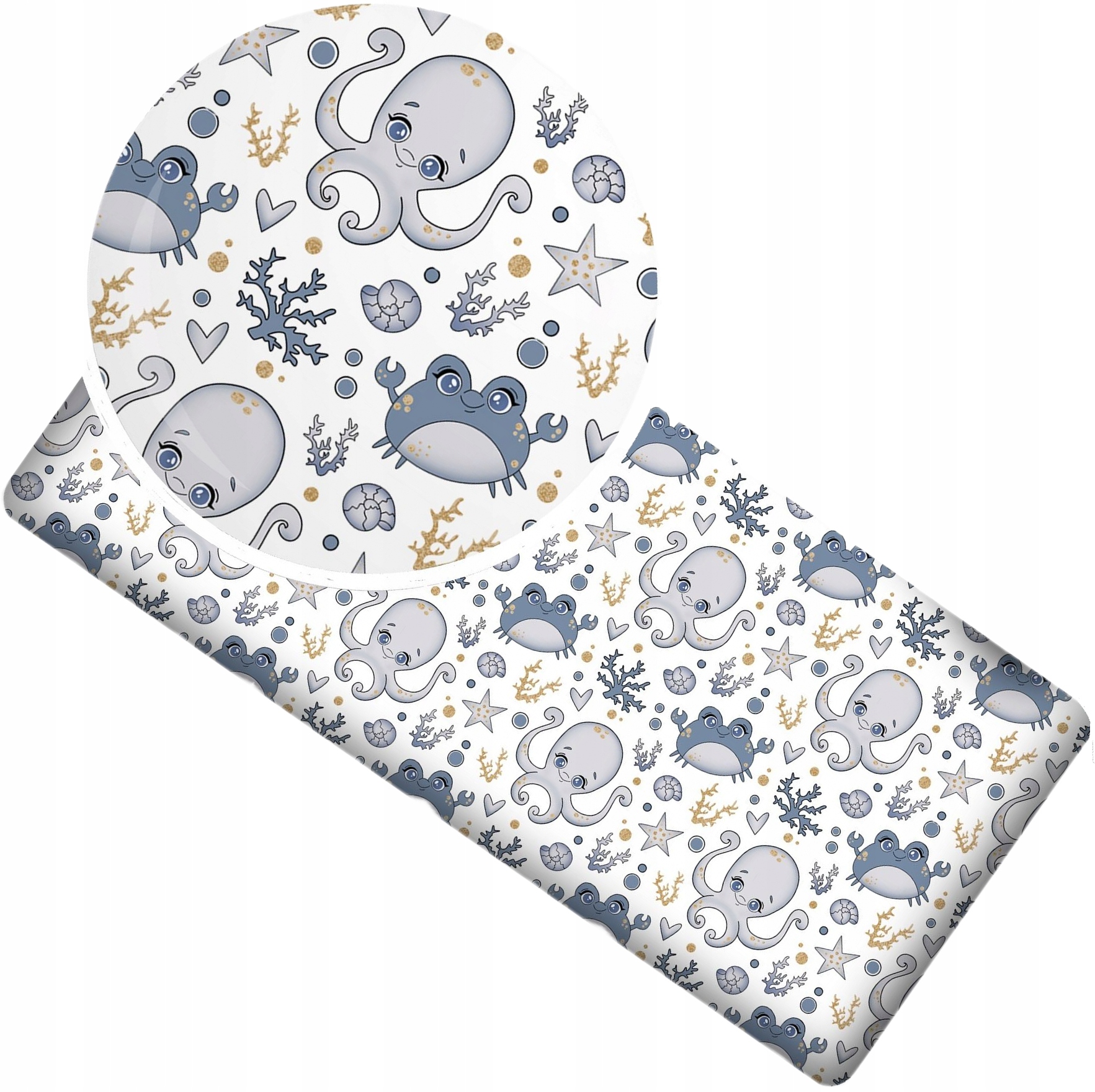 PRZEŚCIERADŁO 90X50 Z GUMKĄ DO KOŁYSKI ŁÓŻECZKA DOSTAWNEGO BAWEŁNA ATEST