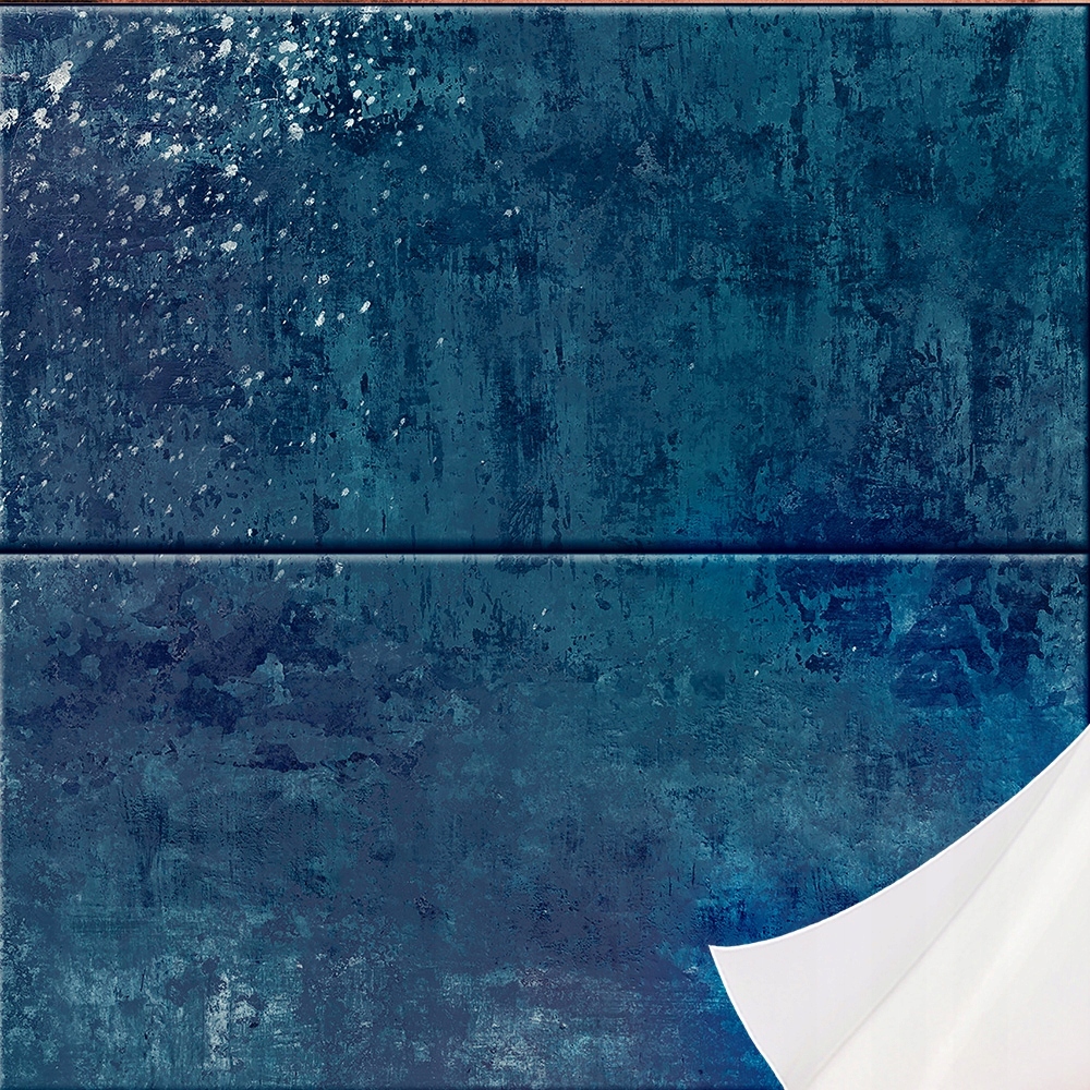 Samolepicí Tapeta Beton Glamour Modrá Art Deco Do Obývacího Pokoje 3D 4,9x10 m