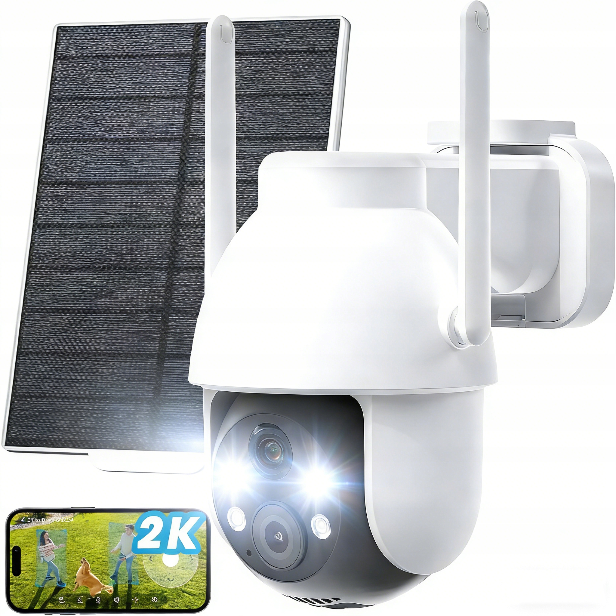 Externí Ip Wifi Kamera 4X Zoom 3MPx 2K 360° Ptz Barevné noční vidění