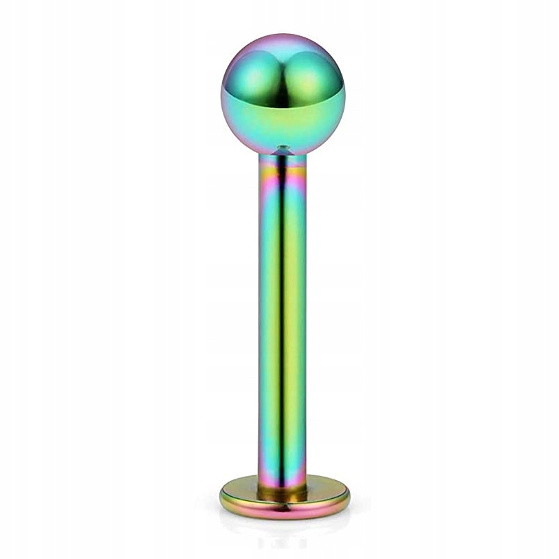 

Labret Tęczowy Warga Helix Nos Stal 316L 1,2/8/3
