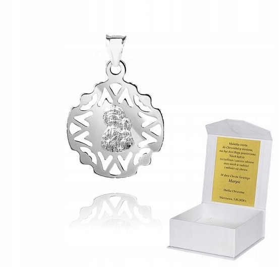 925 Stříbrný katolický medailon 925 1,45g 3cm M15