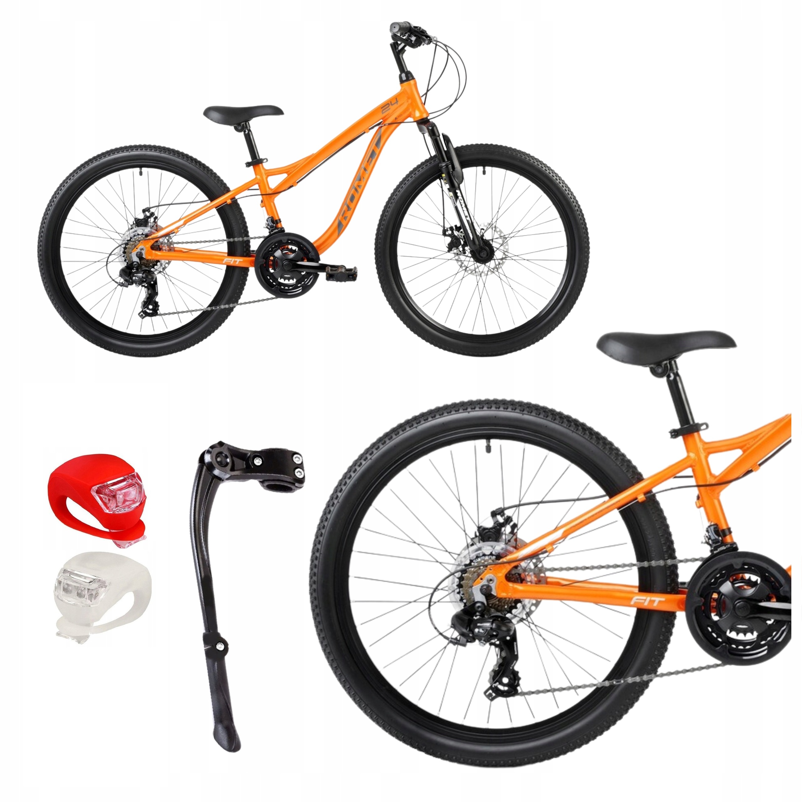 24" Horské Kolo Shimano Mtb Romet Rambler, Osvětlení Bonus