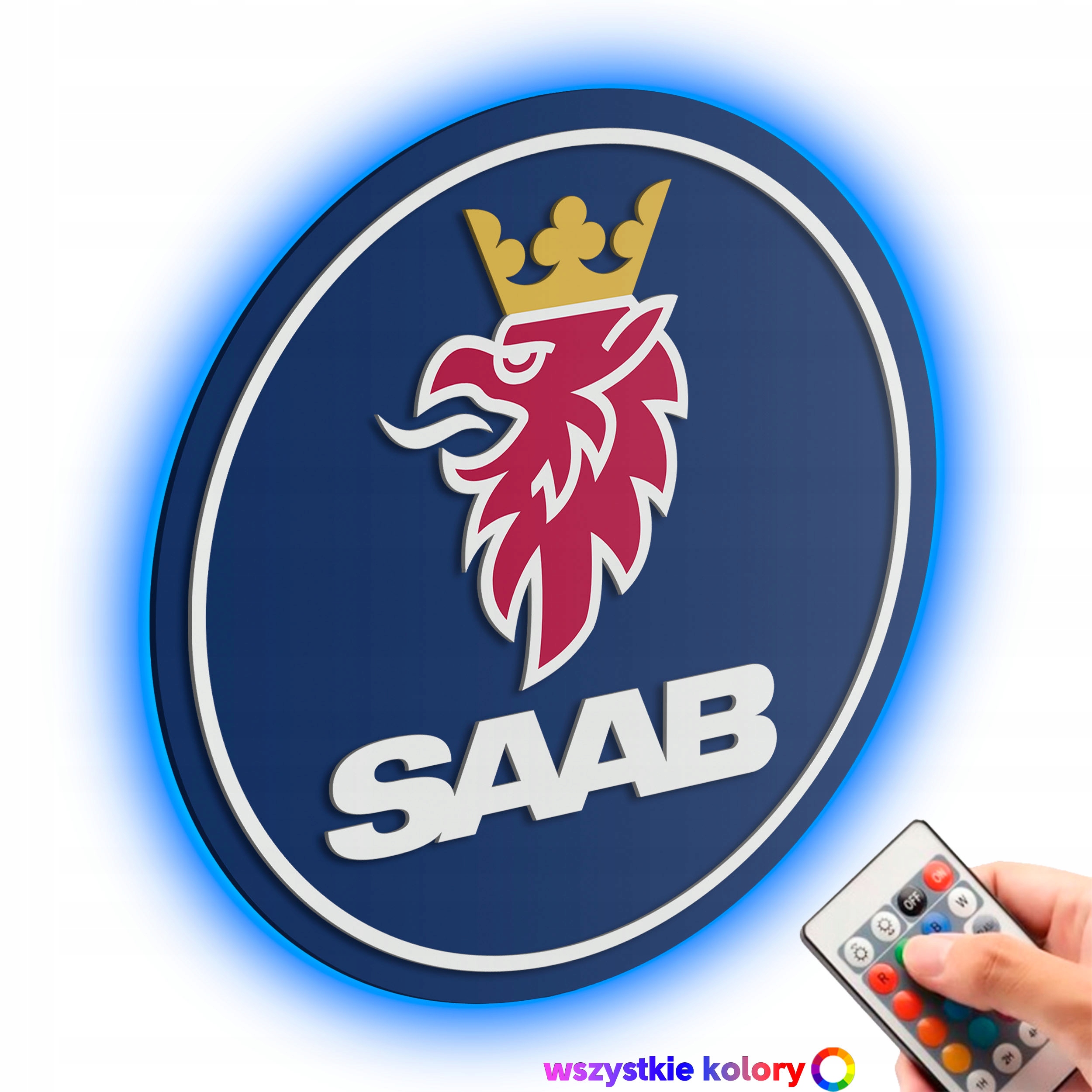Dřevěný 3D obraz Saab Automobile Ab Nástěnná Dekorace Noční Lampa Led