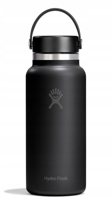 Termoláhev černá s úchytem 946 ml Wide Mouth Hydro Flask