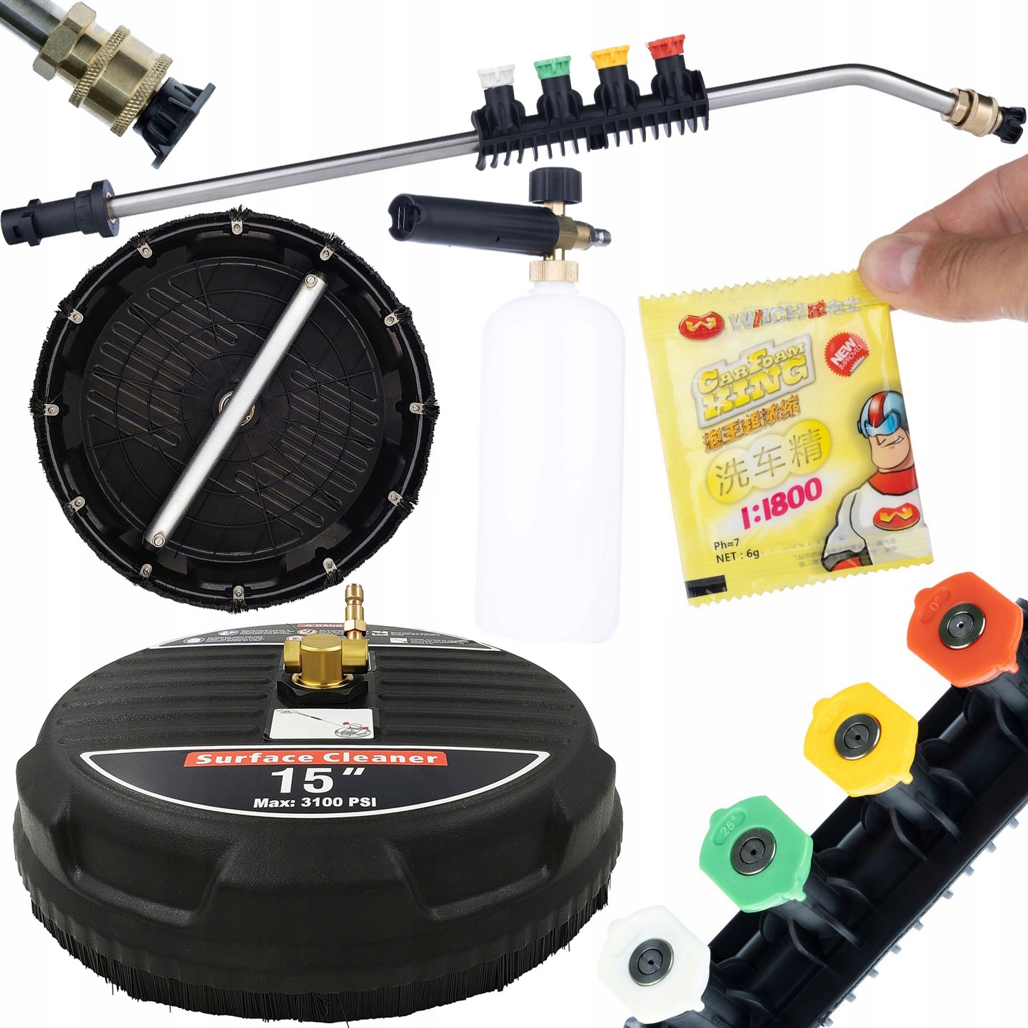 Kartáč T-racer Karcher Závit 1/4" Lanka Trysky Pěnovačka Aktivní Pěna