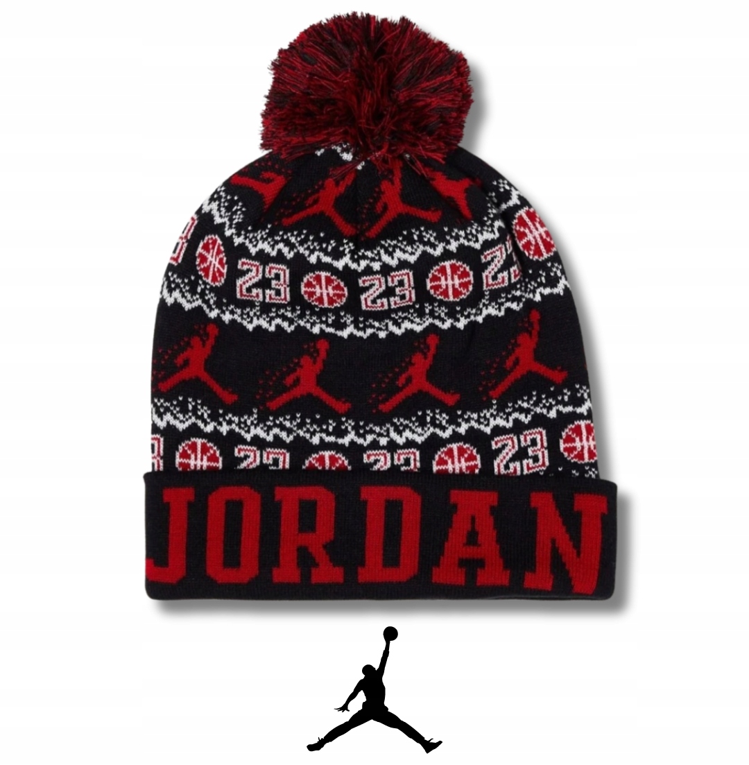 Čepice zimní s bambulí Air Jordan Peak Světelná Teplá jako Dárek!