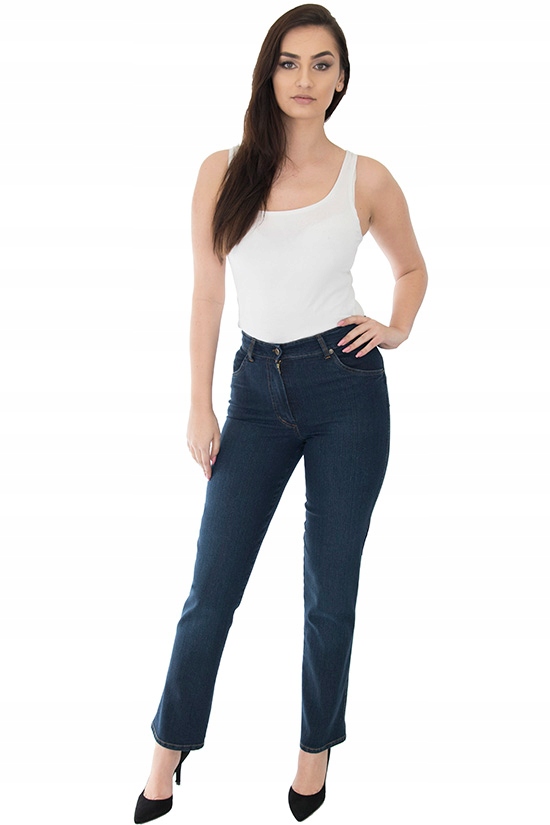 SPODNIE JEANS KLASYCZNE (38-54) KOLORY r.42 Wzór dominujący bez wzoru