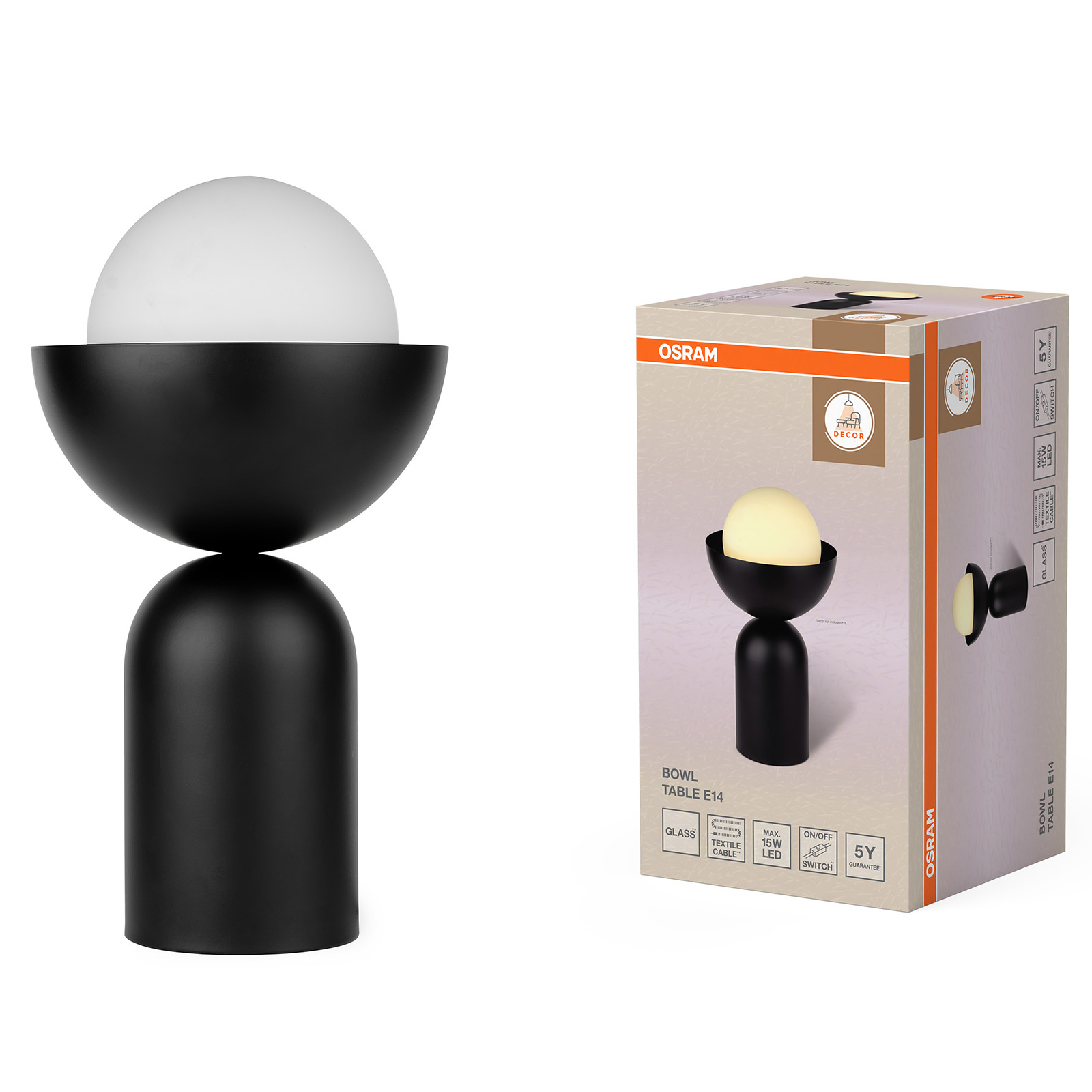 Dekorativní stolní lampa E14 Decor Bowl Table Osram