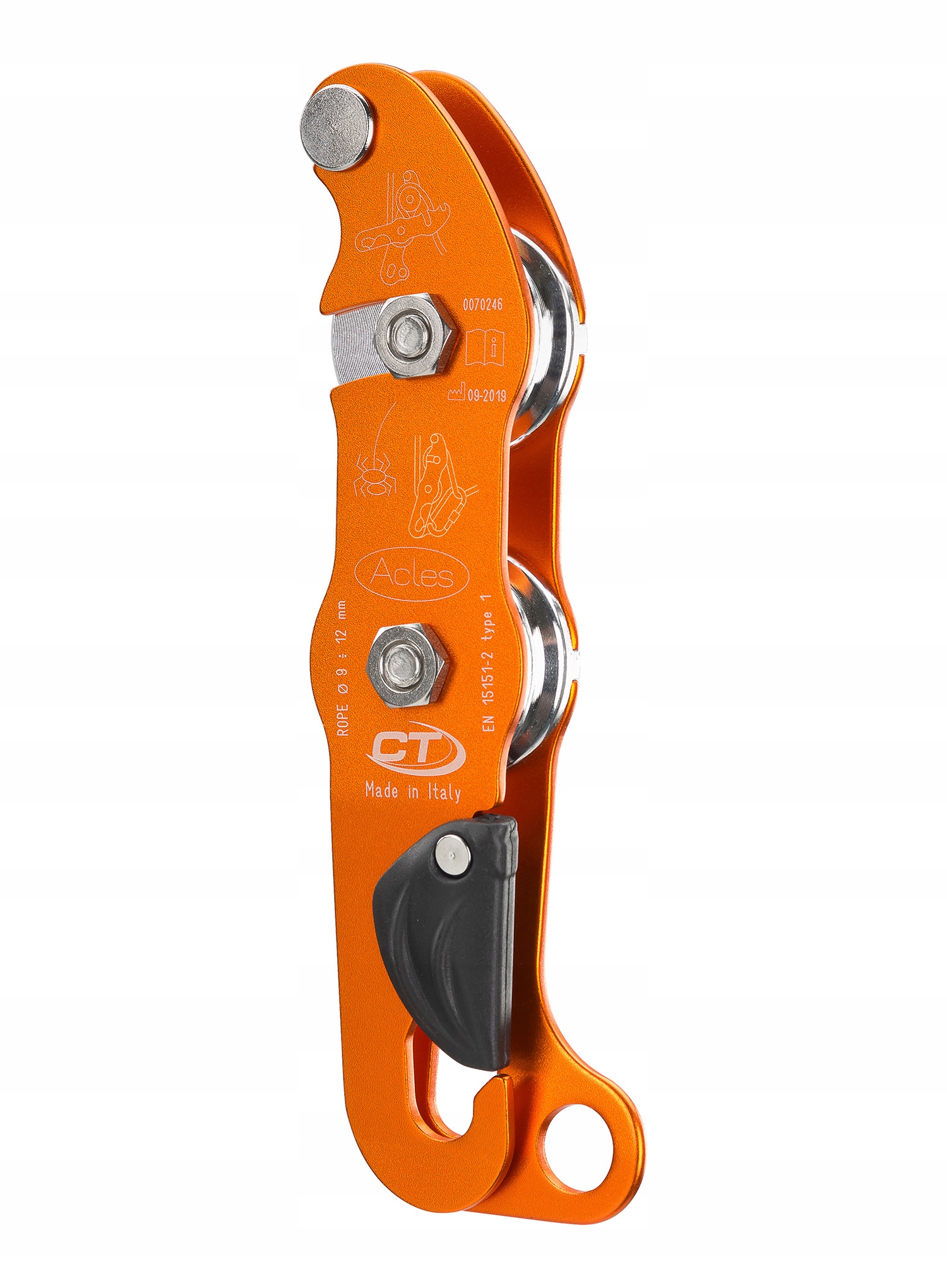 Rolka zjazdowa Climbing Technology Acles DX pomarańczowa