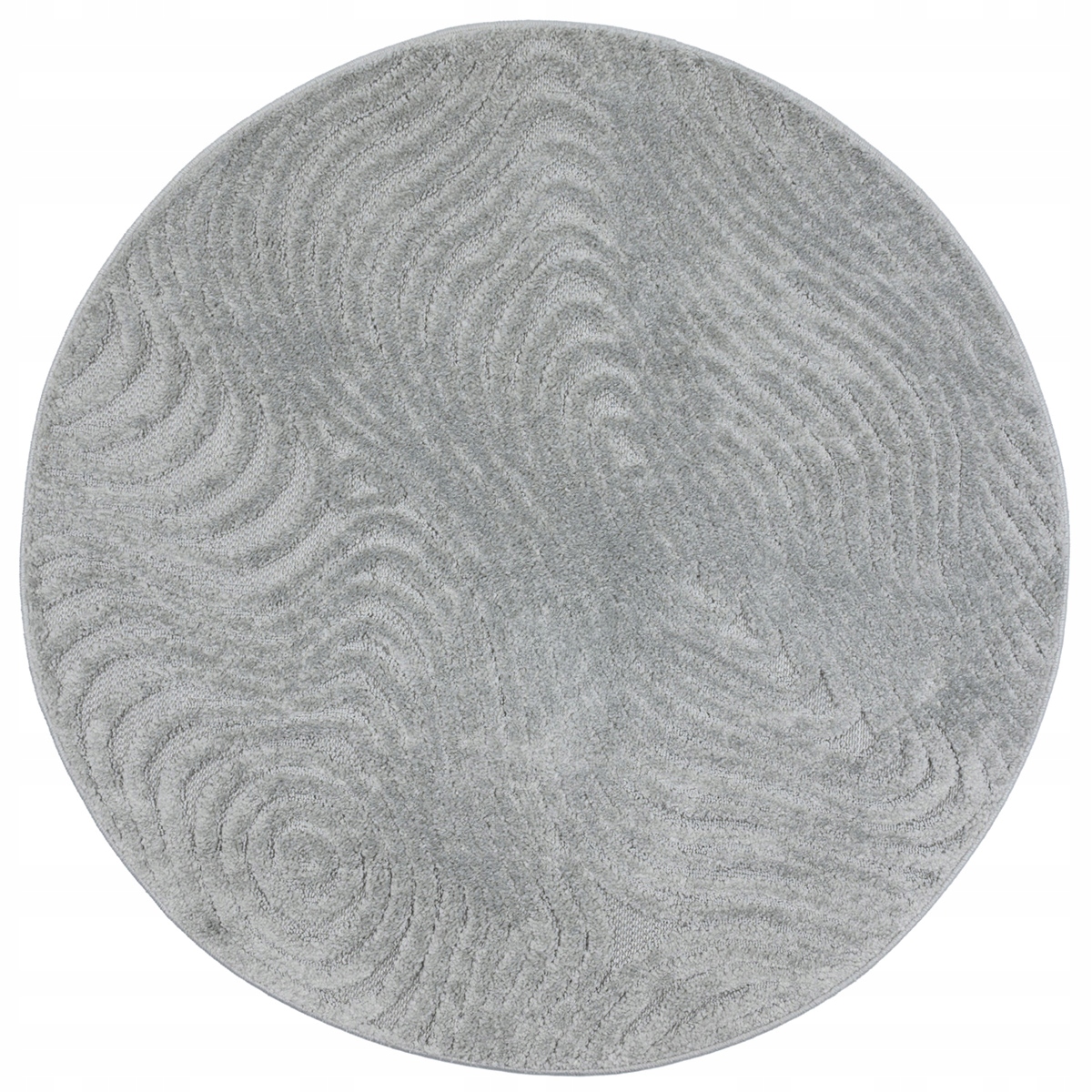 Koberec Kulatý Šedý Shaggy 120 cm Pevný Tlustý do obývacího pokoje do ložnice Boho