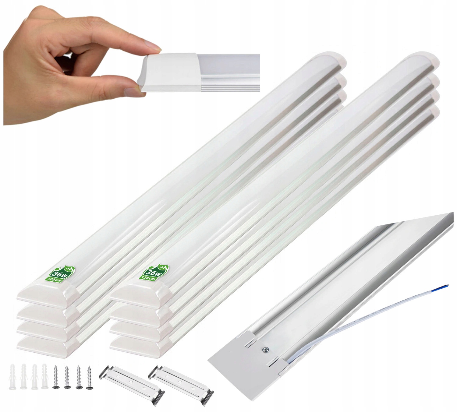 

8x Lampa Led panel slim świetlówka 36W 120cm 3600l
