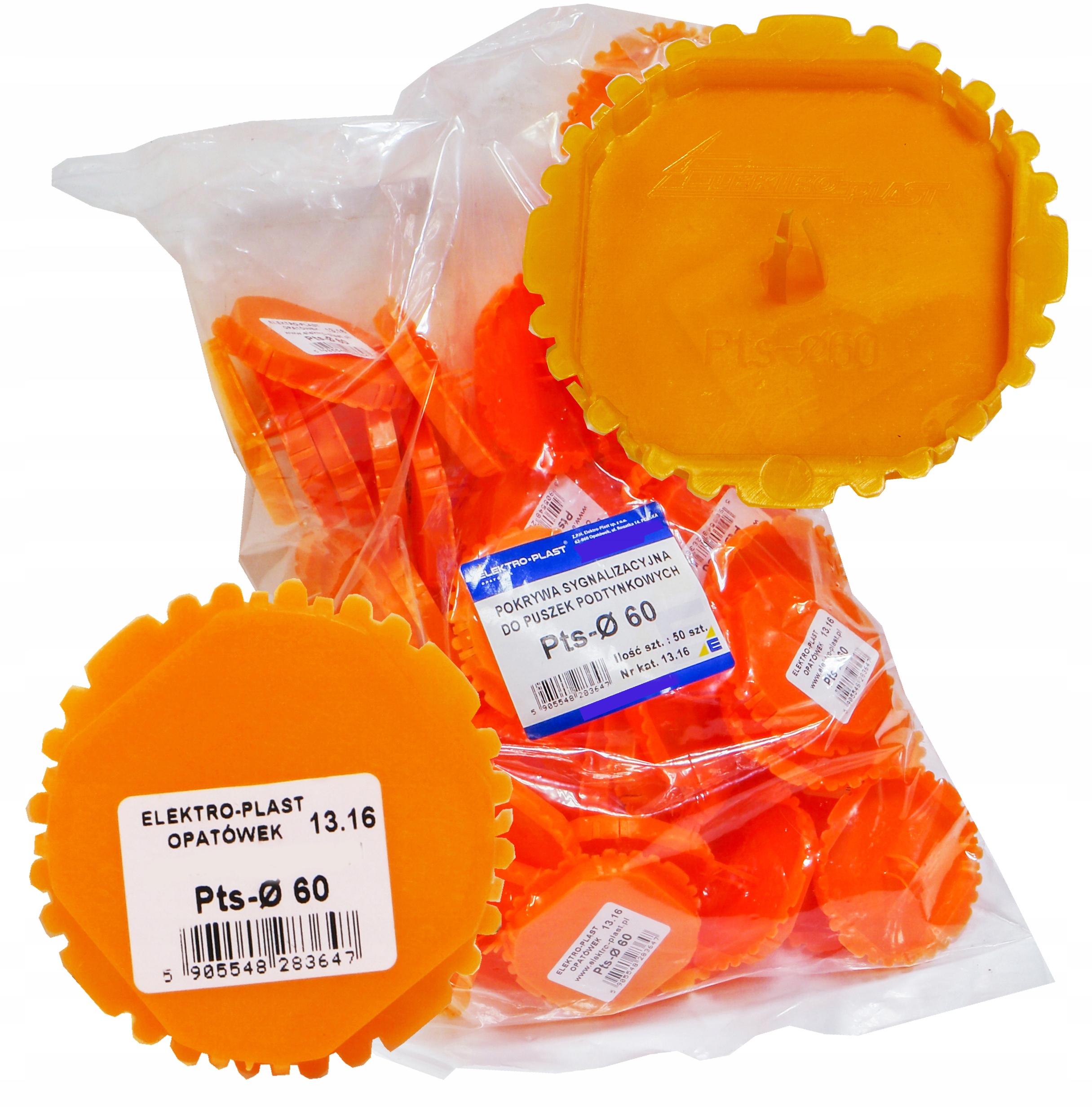 

Dekielek zaślepka pokrywa puszki 60mm 50szt