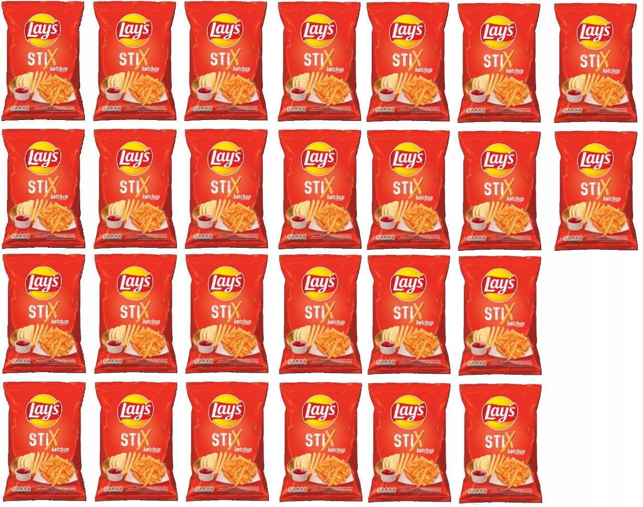 26x 130g Lay's Stix Ketchup chipsy Karton