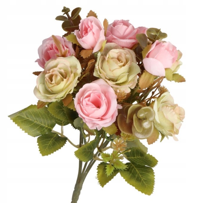 SZTUCZNE KWIATY JAK ŻYWE ROŚLINY RÓŻA RÓŻE BUKIET
