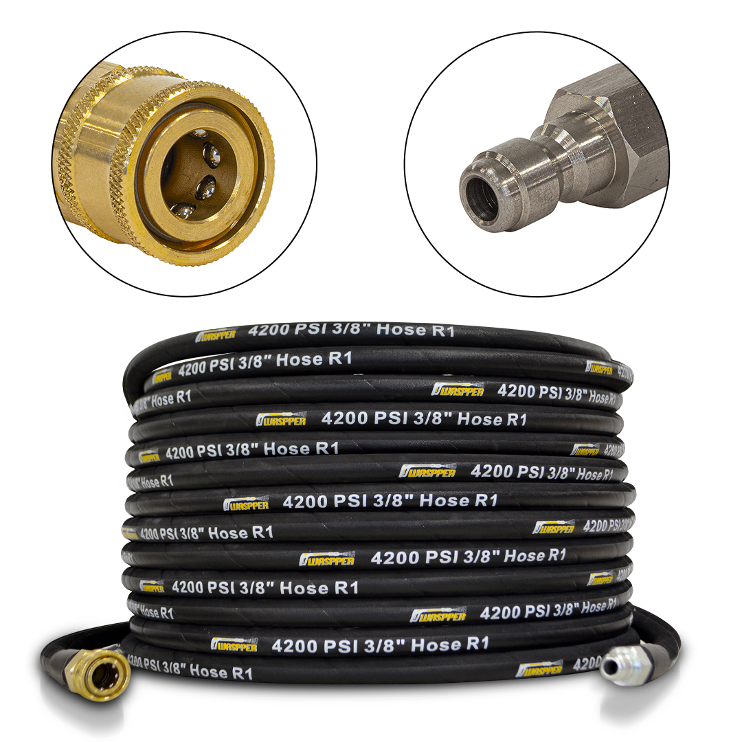 Vysokotlaková hadica pre umývačku Waspper 20 m Dn 10 prípojka zástrčka 3 8 Qc