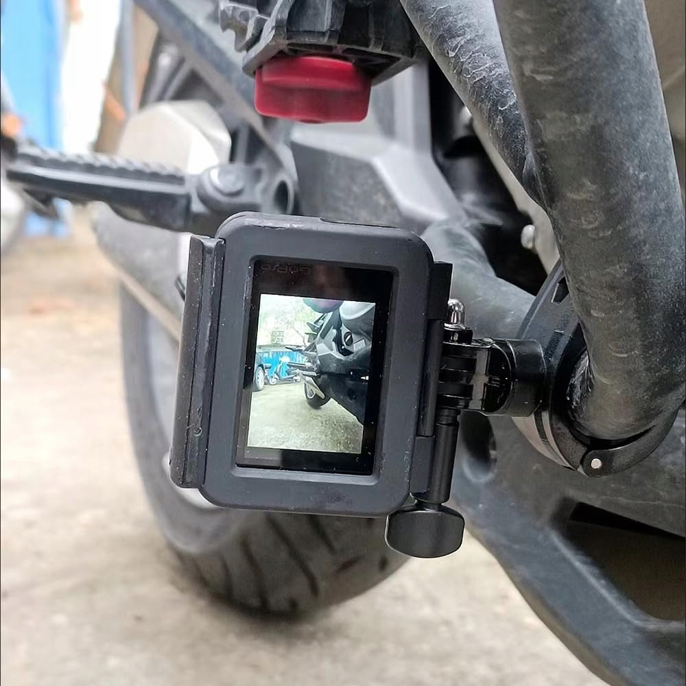 GOPRO Uchwyt Rowerowy Motocyklowy Do Kamer Sportowych Czarny — miniatura 4