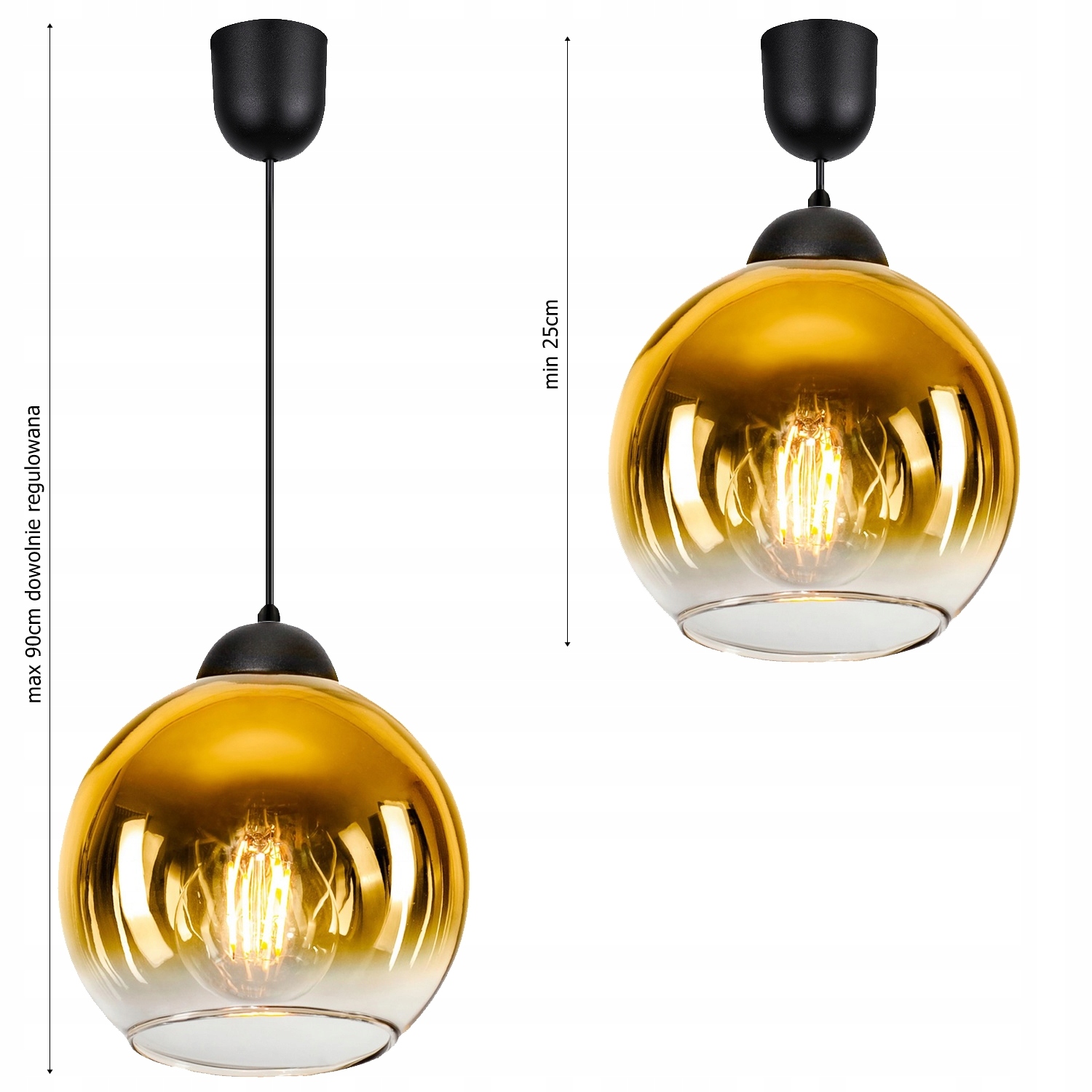 LAMPA WISZĄCA SUFITOWA ŻYRANDOL PLAFON LED szklana Marka Led-lux