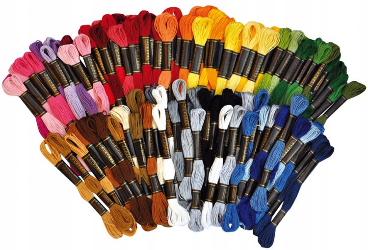 Diy Mulina Vyšívací Nitě MIX 42 Barvy 100 ks