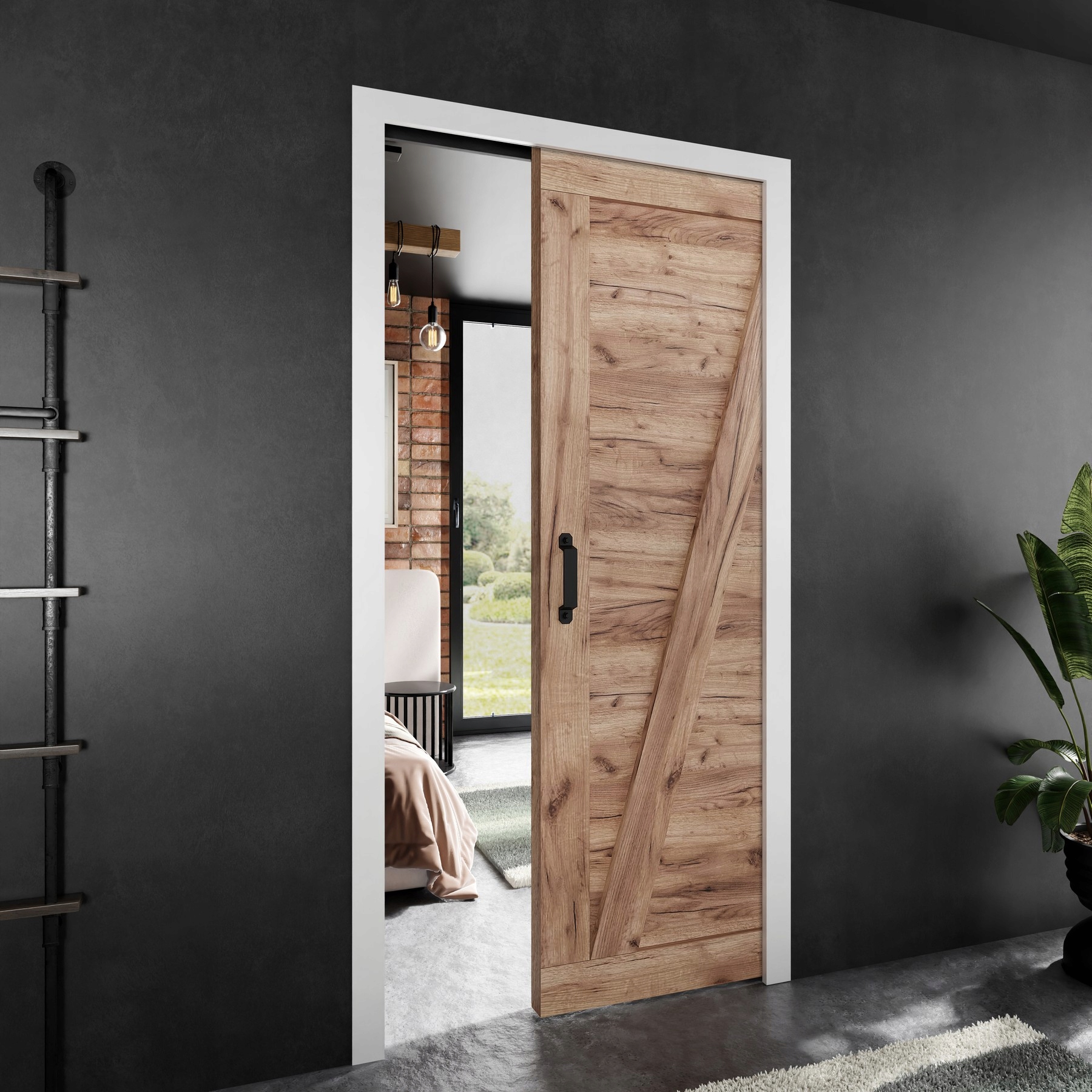 Posuvné dveře Stark Paladio 3 dub craft zlatý 70 kazeta dveří